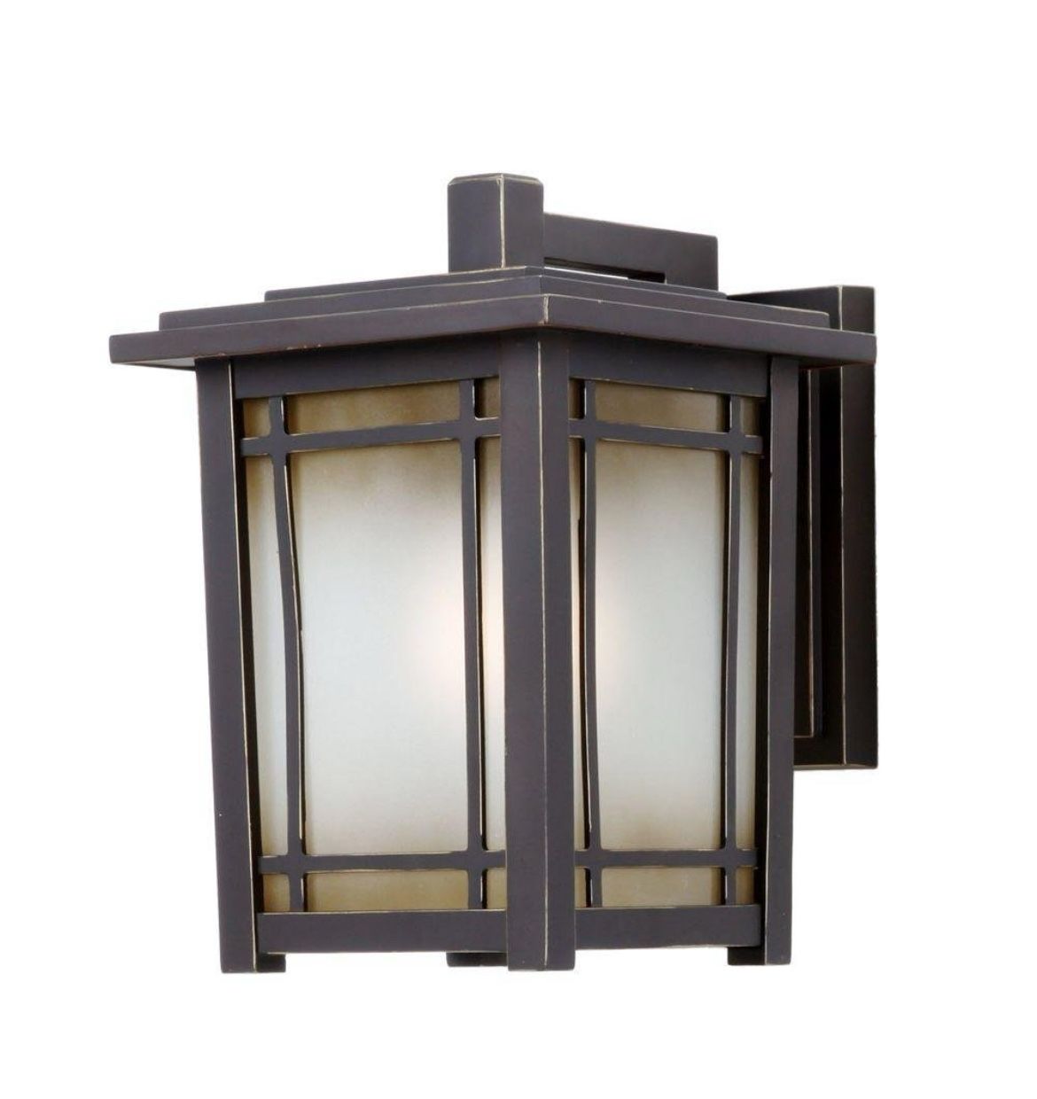 1-light Oil Rubbed Chestnut Outdoor Wall Mount Lantern