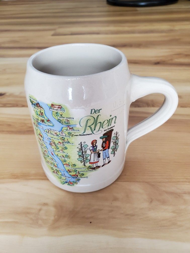 German Beer Mug Stein Barware Brewania Stoneware