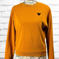 Divided by H&M Women’s XS Disney’s Mickey Mouse Mustard Yellow Sweatshirt • GUC