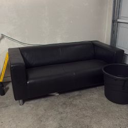 Black Couch  - leather 