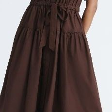 Free Assembly Women's and Women's Plus Cotton Midi Dress with Puff Sleeves, Sizes XS- LARGE...NEW WITH TAGS