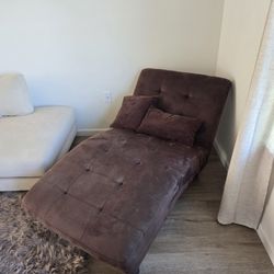 Brown Silky Lounge Couch