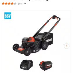 56V 21 in. Cordless Battery Walk Behind Self-Propelled Lawn Mower with 5.0Ah Battery and Charger
