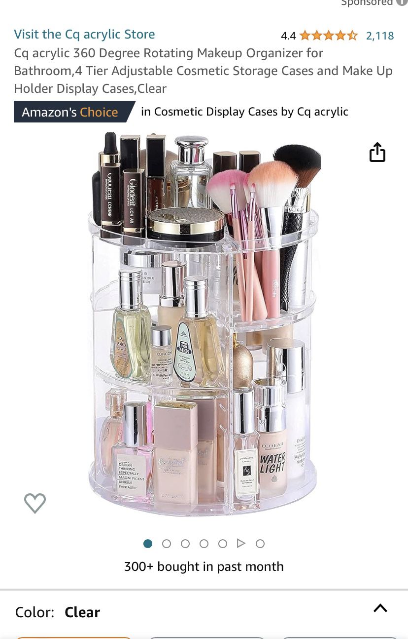 Clear Makeup Organizer 