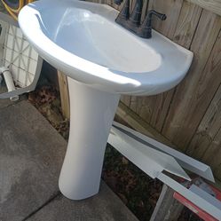 Sink with faucet