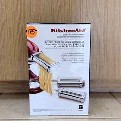 KITCHEN AID STAND MIXER ATTACHMENT 3-PIECE PASTA ROLLER & CUTTER SET 