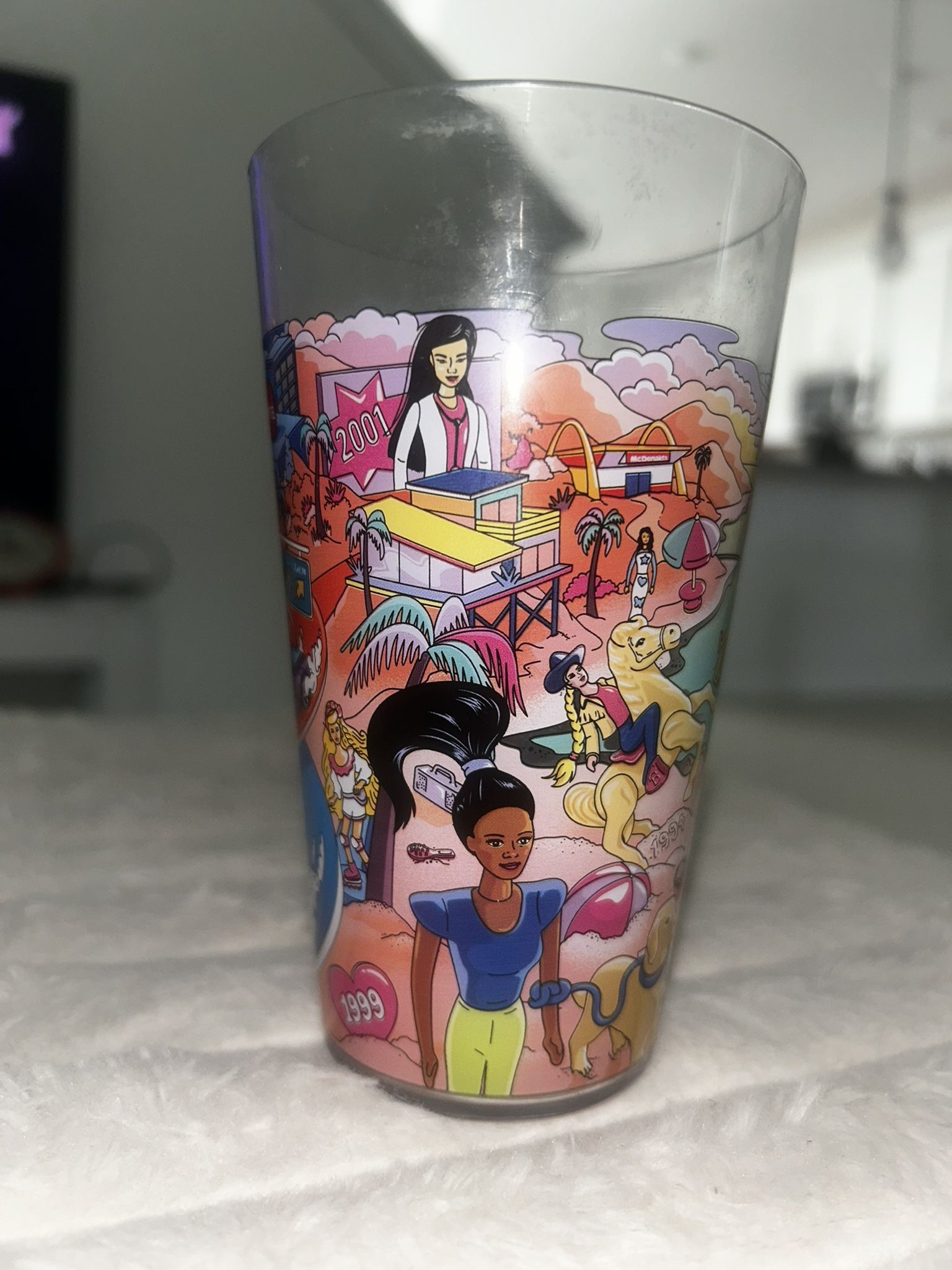 2024 McDONALDs Collector Edition Cup Set Jurassic Barbie Beanie Coca Cola B9