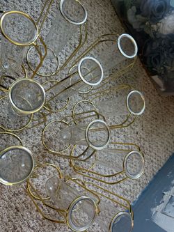 Gold Metal Flower Vases
