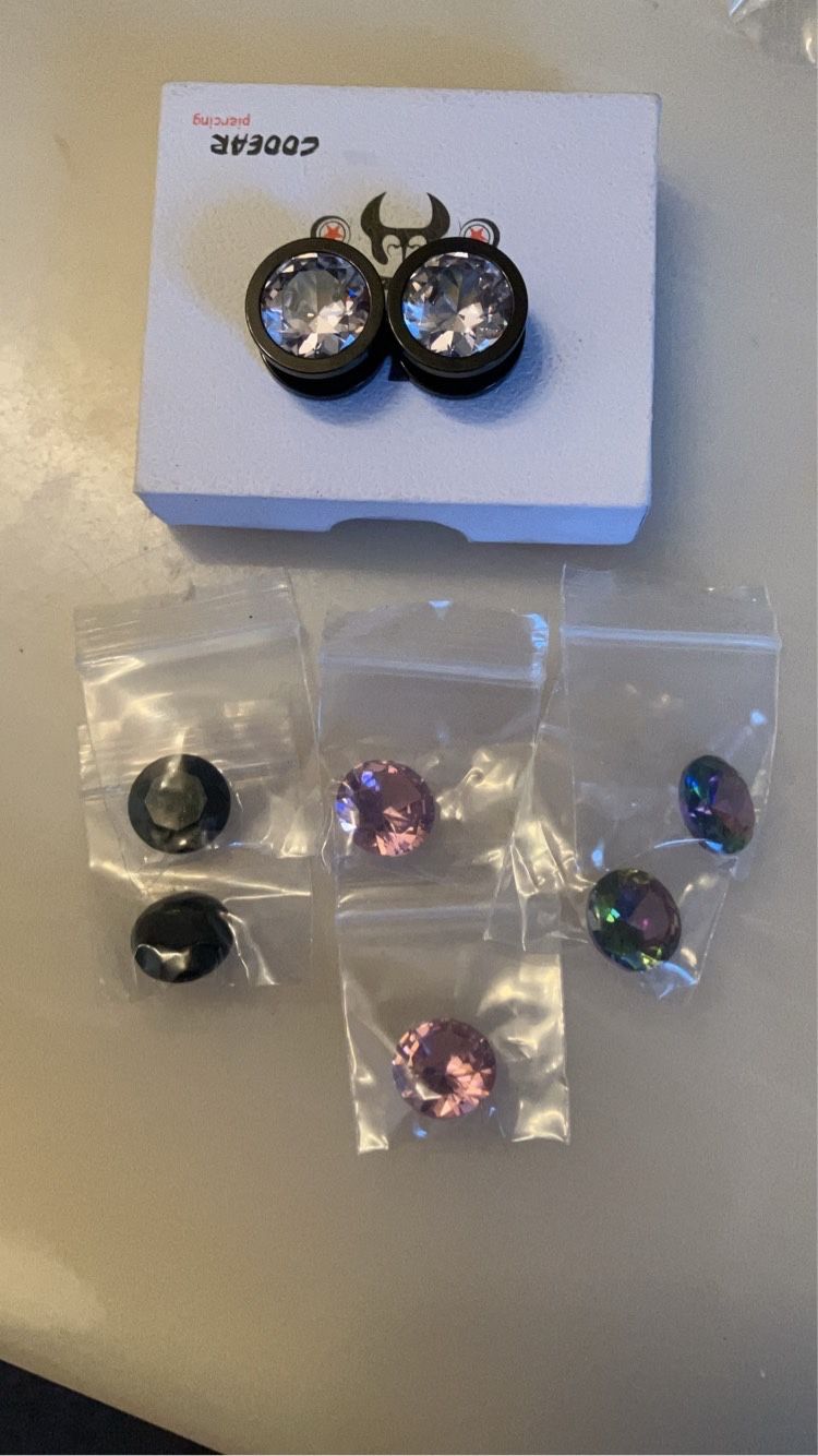 Interchangeable Diamond Ear Plug Gauges
