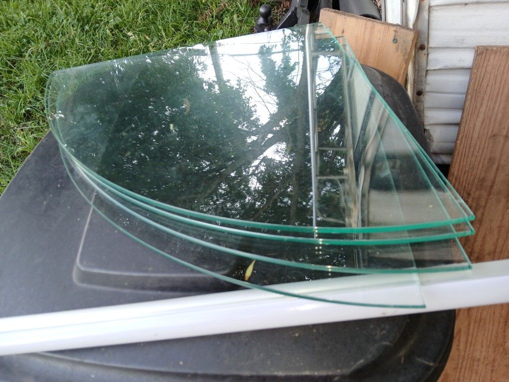 Glass Corner Shelving