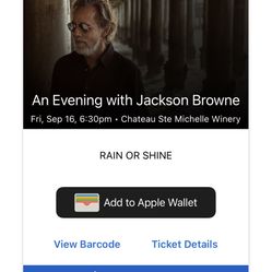 Jackson Brown Ticket 