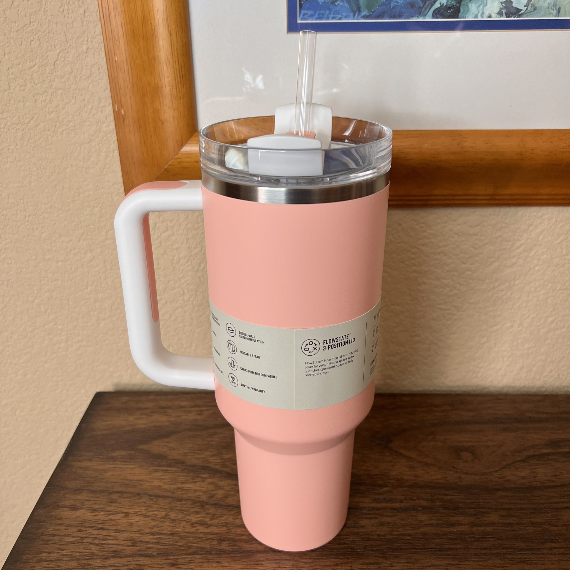 LIMITED 🎯 EDITION! New Stanley Quencher H2.0 40oz Tumbler- PEACH