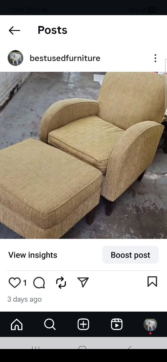 Chair And Ottoman 