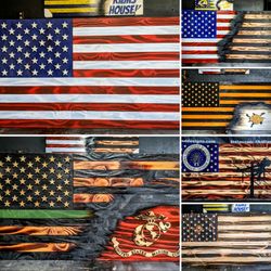 American Wooden Flag Art