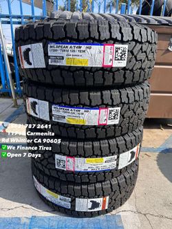 285/75/16 LT FALKEN WILDPEAK AT4W Set of Tires Installed and Balanced Set de Llantas Nuevas Instaladas y Balanceadas