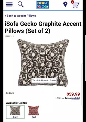 Isofa Gecko Graphite Accent Pillows For Sale In Frisco Tx