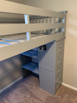 Flynn storage bunk bed 2024 with storage stairs