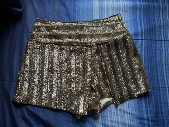Golden Sequin Skort