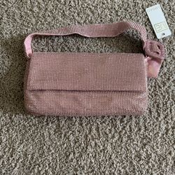 Urban Expression Pink Rhinestone Clutch Bag