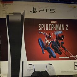 Sony PS5 Blu-Ray Edition Console Spider-Man 2 Bundle - White-
