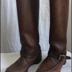 Custom Made WC Russell Bull hide Leather Snake Tall Boots Ladies 10-10.5