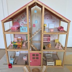 Doll House Wood & Non-toxic 