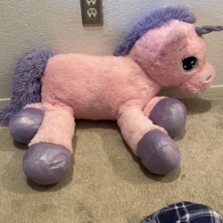 Pink And Purple Big Stuffed Unicorn