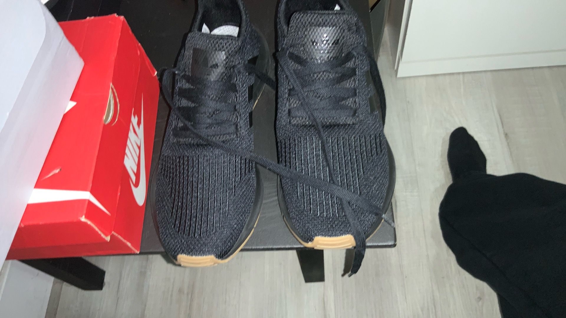 Black adida shoes Size 9