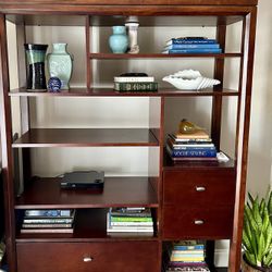 TV Media Cabinet Shelving 4 Drawers For Storage. 