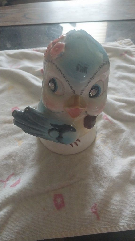 CERAMIC LEFTON BLUE BIRD BANK