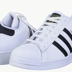 adidas Originals mens Super Star Fashion Sneaker, White/Core Black/White1, 9.5 US