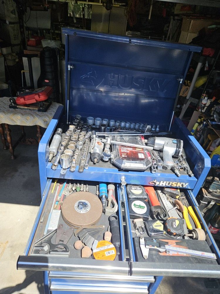 Kobalt Heavy Duty Rolling Toolbox Full With Mostly USA Tools All You Need For Shop Or Home