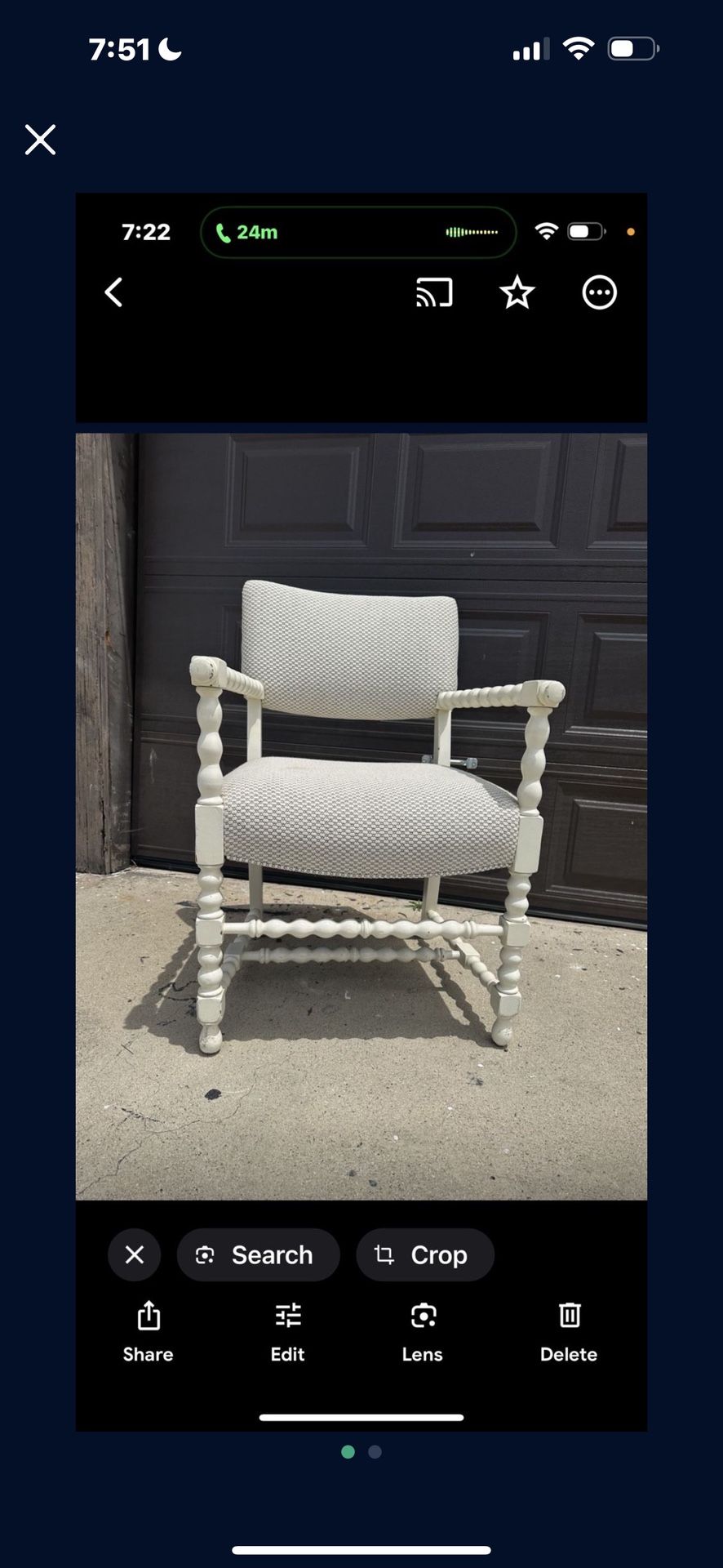 Beautiful Vintage Accent Or Desk Chair 