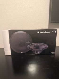 Rockford Fosgate Prime R165X3, a pair of 6.5” 3-way coaxial speakers.