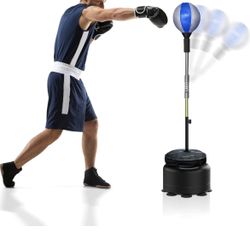 Fast Action Cobra Reflex Bag, Punching Bag with Stand Adult and Teens, Advanced Home Gym Boxing Equipment