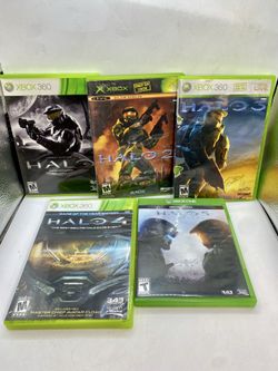 Halo 1 Through 5 Collection OG Xbox 360 5 Game Bundle Halo 1,2,3,4,5 Tested
