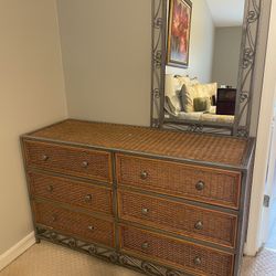 Pier 1 Miranda Wicker Dresser And Nightstands