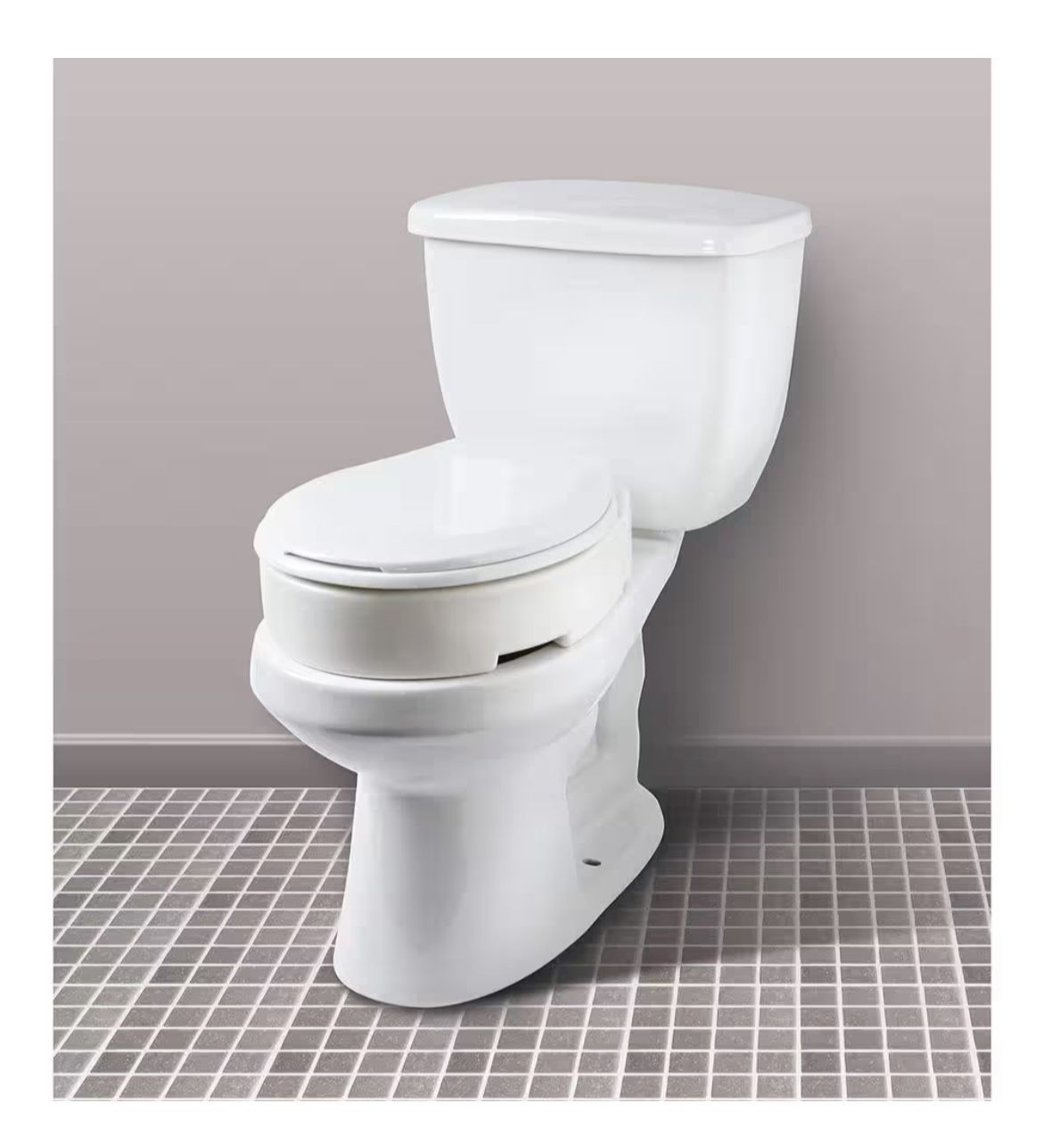 Carex Health Brands Hinged Toilet Seat Riser, Standard