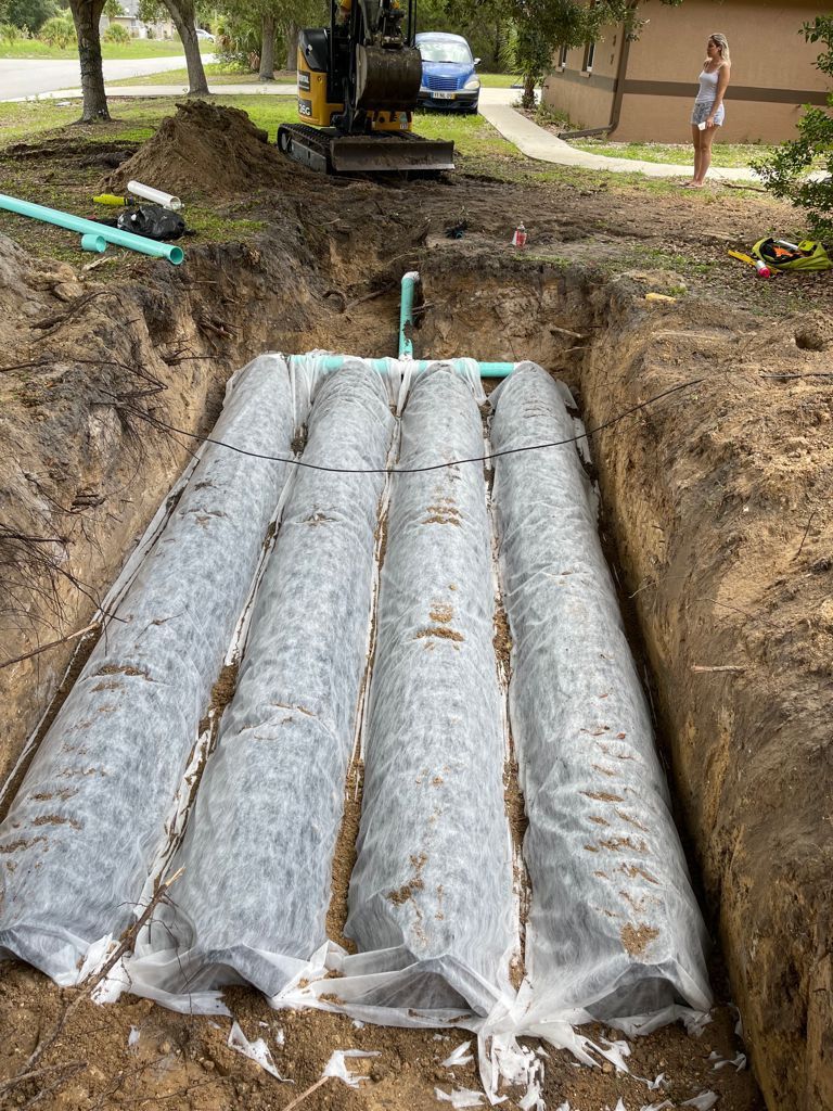 Drain Field And Septic Tank.