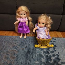 Toddler and Baby Rapunzel Dolls