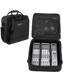 AURAY Nylon Padded Mixer Bag with Gear Protector, Removable Strap & Carry Handles - Fits Up to 15x15 inch Mixers, Weather-Resistant, Zipped Pockets - 