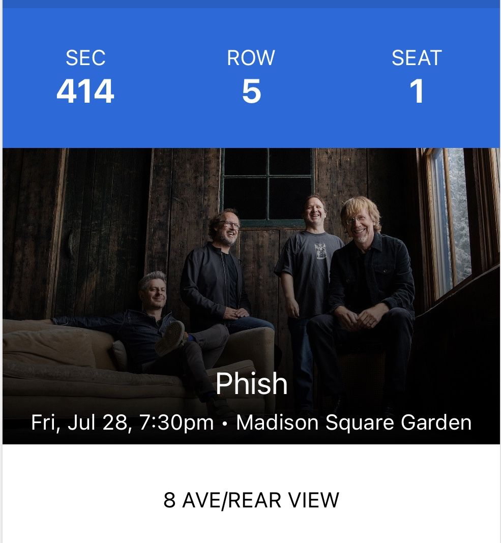 4 Phish Tickets For 7/28