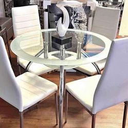 dining table set 4 chairs white table