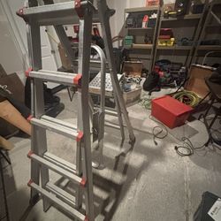 5 Stepper Little Giant. With Work Platform & Wing Span Attachment 