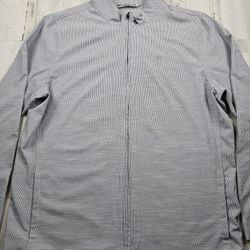 Travis Mathew Full Zip Gray Performance Windbreaker Jacket Men's Size XL