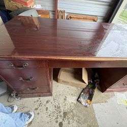 large solid wood desk