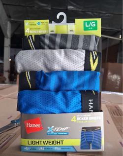 Hanes X-Temp Boys' Boxer Briefs 4-Pack Size L
