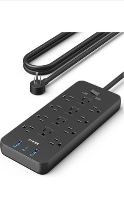 Anker Power Strip with 2100J Surge Protector, Outlet Extender, 20W, 12 AC 5ft Extension Cord