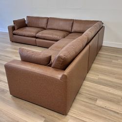 New Leather Cloud Couch Modular Sofa