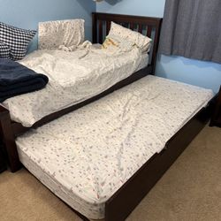Twin Bed With Trundle (mattresses not included)